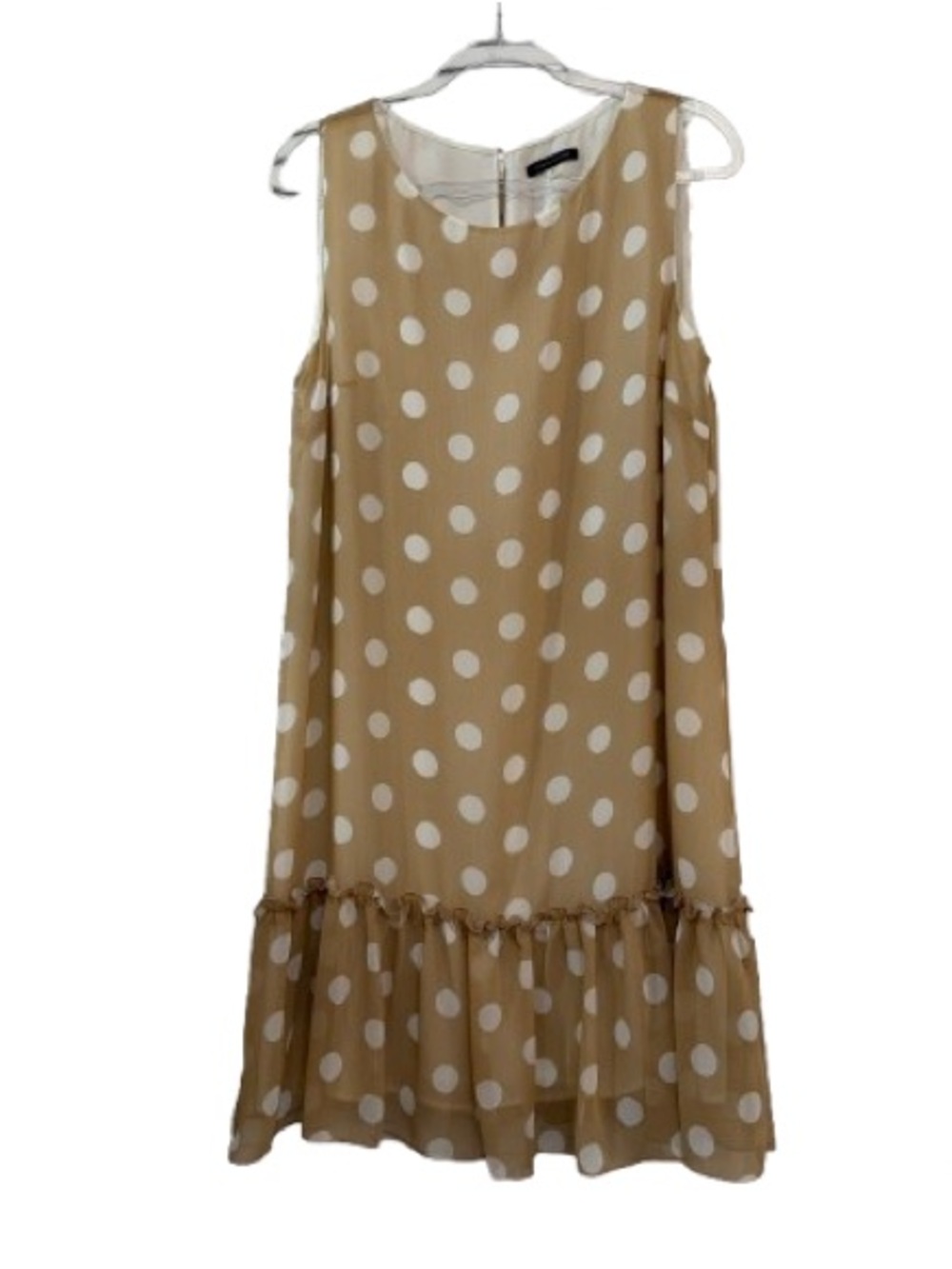 Tommy Hilfiger Polka Dot Sleeveless Ruffle Shift Dress